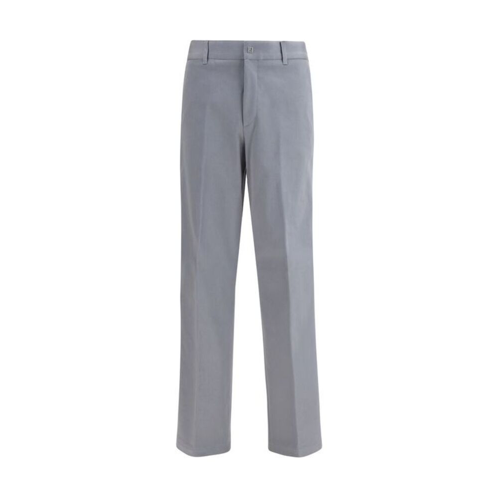 Fendi Gray Cotton Casual Men's Pants